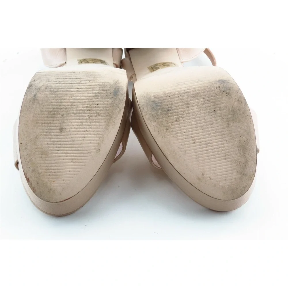 Call It Spring Size 6.5 M Beige Ankle‎ Strap Synthetic Women Sandal Shoes